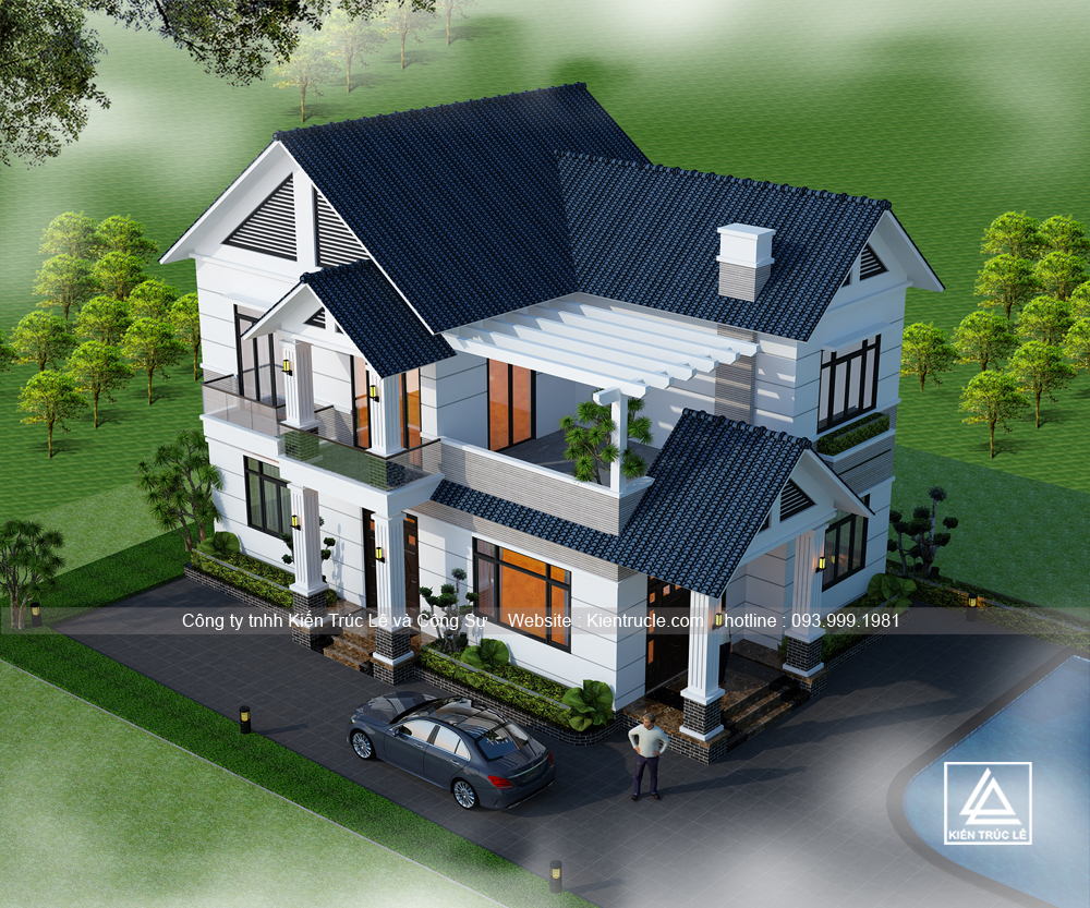 Mẫu nhà đẹp 2 tầng 120m2 tại hải dương