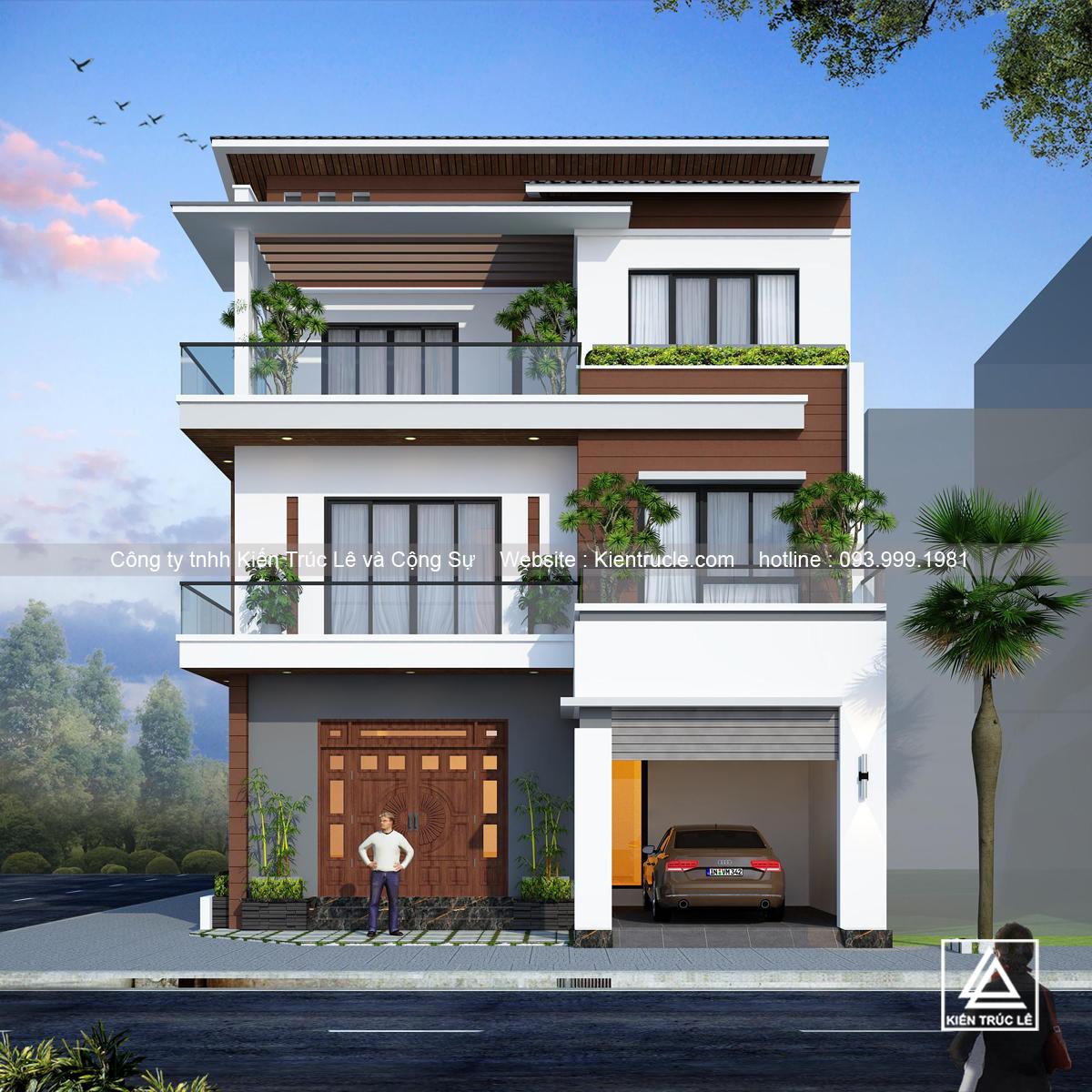 Mẫu nhà đẹp 3 tầng 140m2
