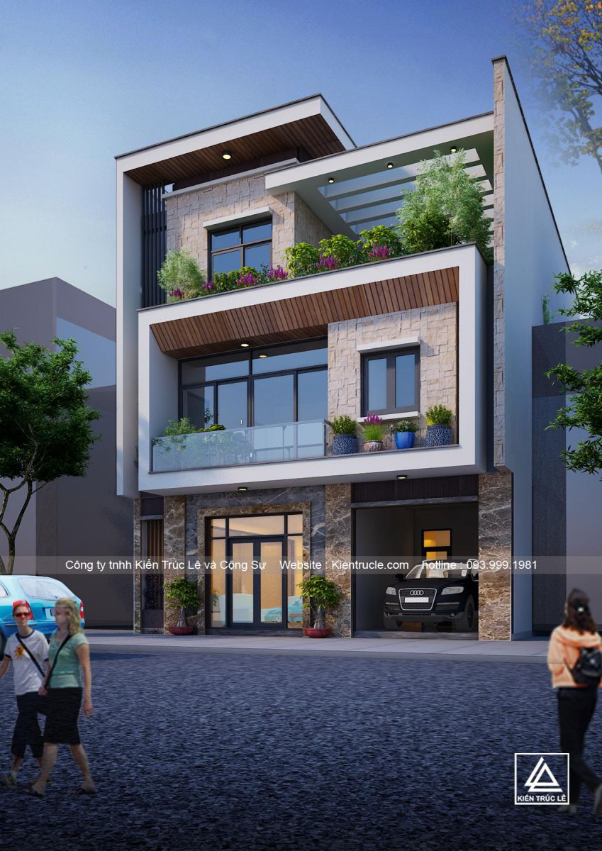 Mẫu nhà đẹp 3 tầng 140m2