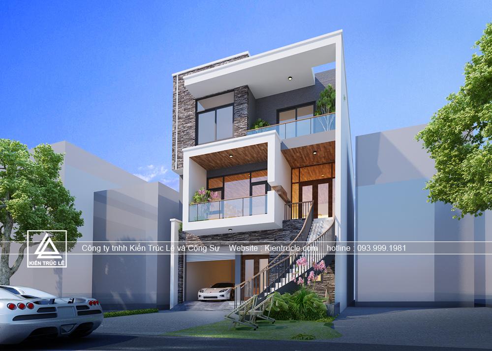 Mẫu nhà đẹp ngang 9m