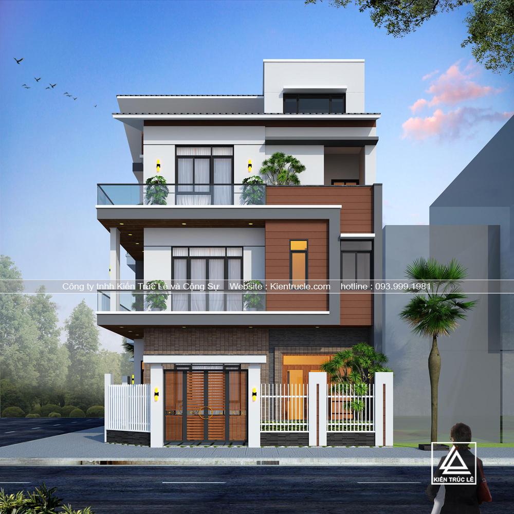 Mẫu nhà mái thái 3 tầng đẹp