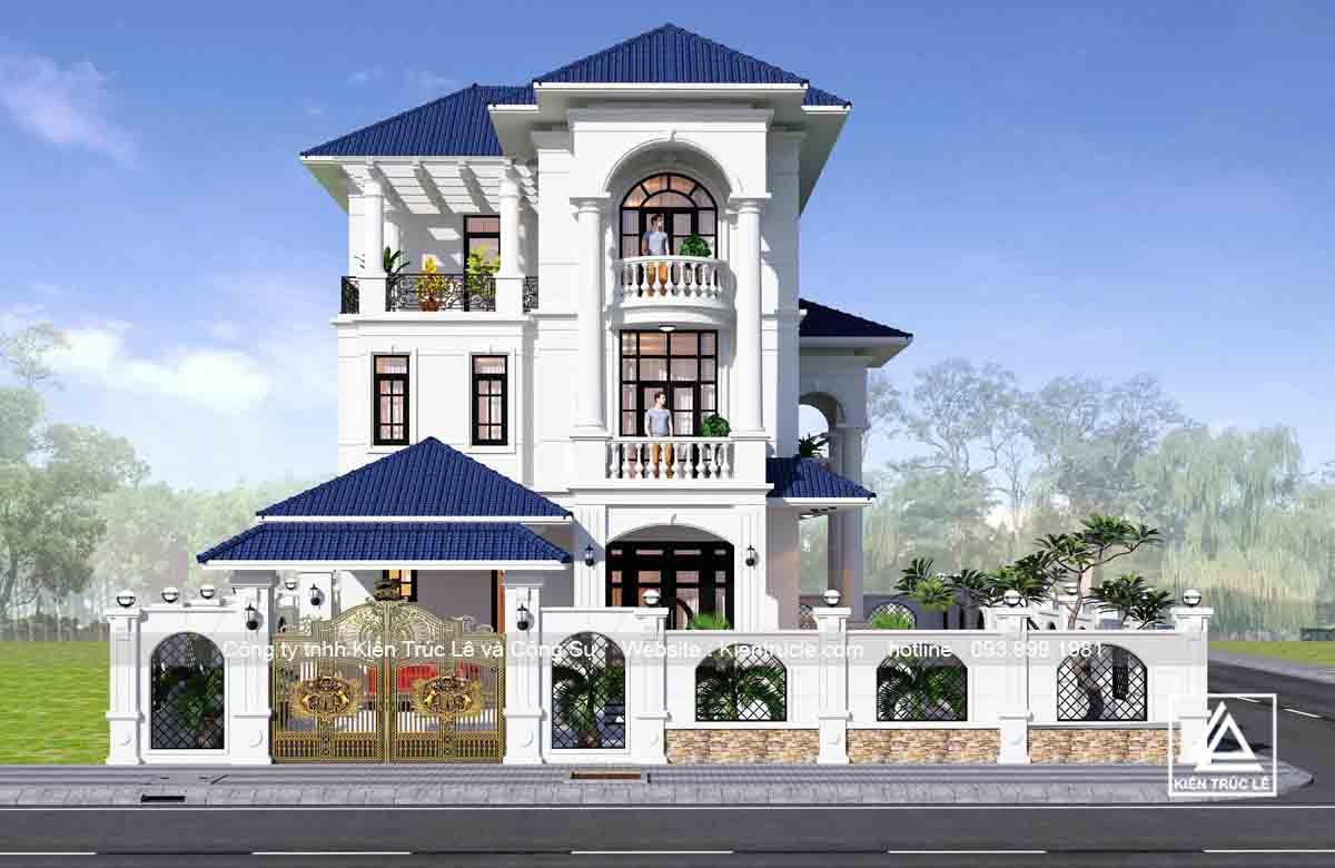 Mẫu nhà tân cổ điển 3 tầng đẹp tại bắc ninh