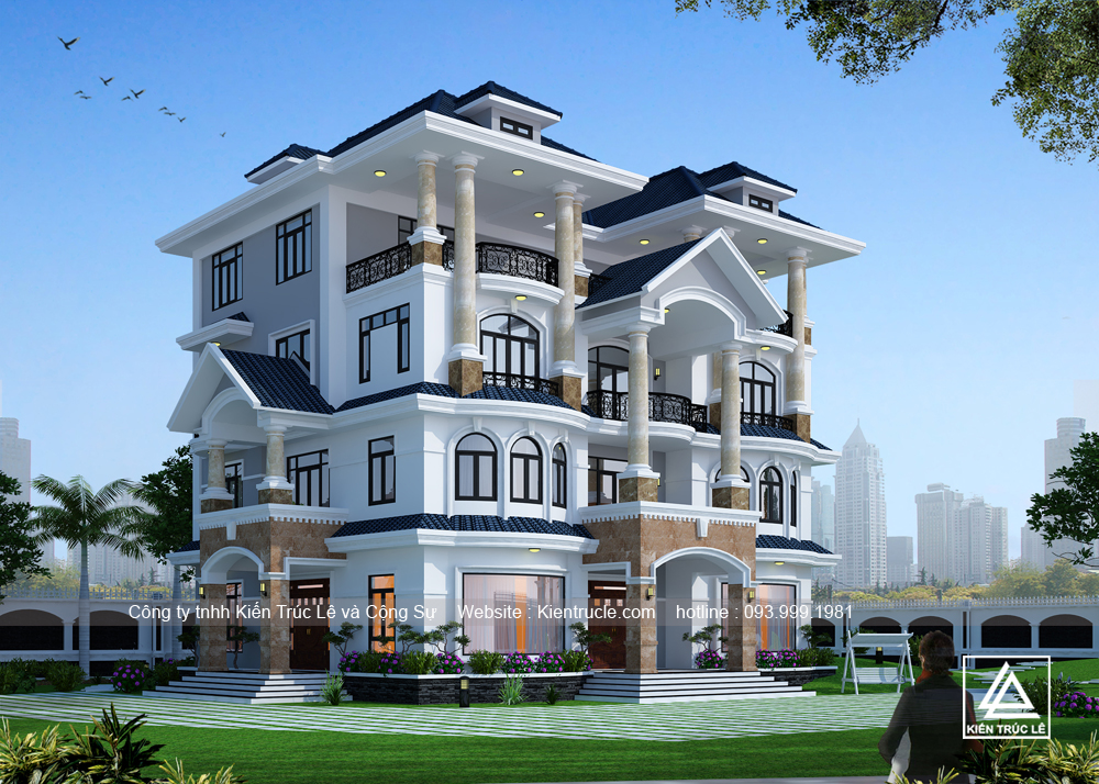 Mẫu thiết kế biệt thự tân cổ điển