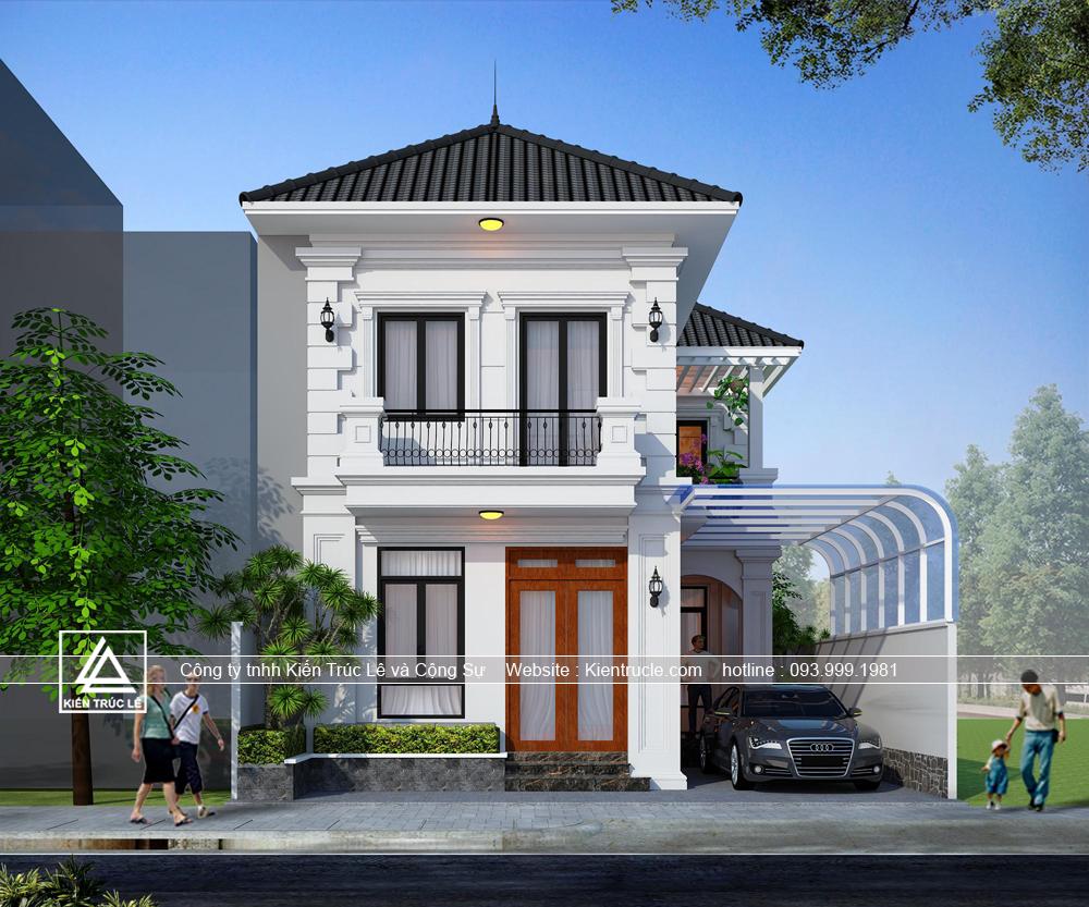 Mẫu thiết kế nhà đẹp 8x18m