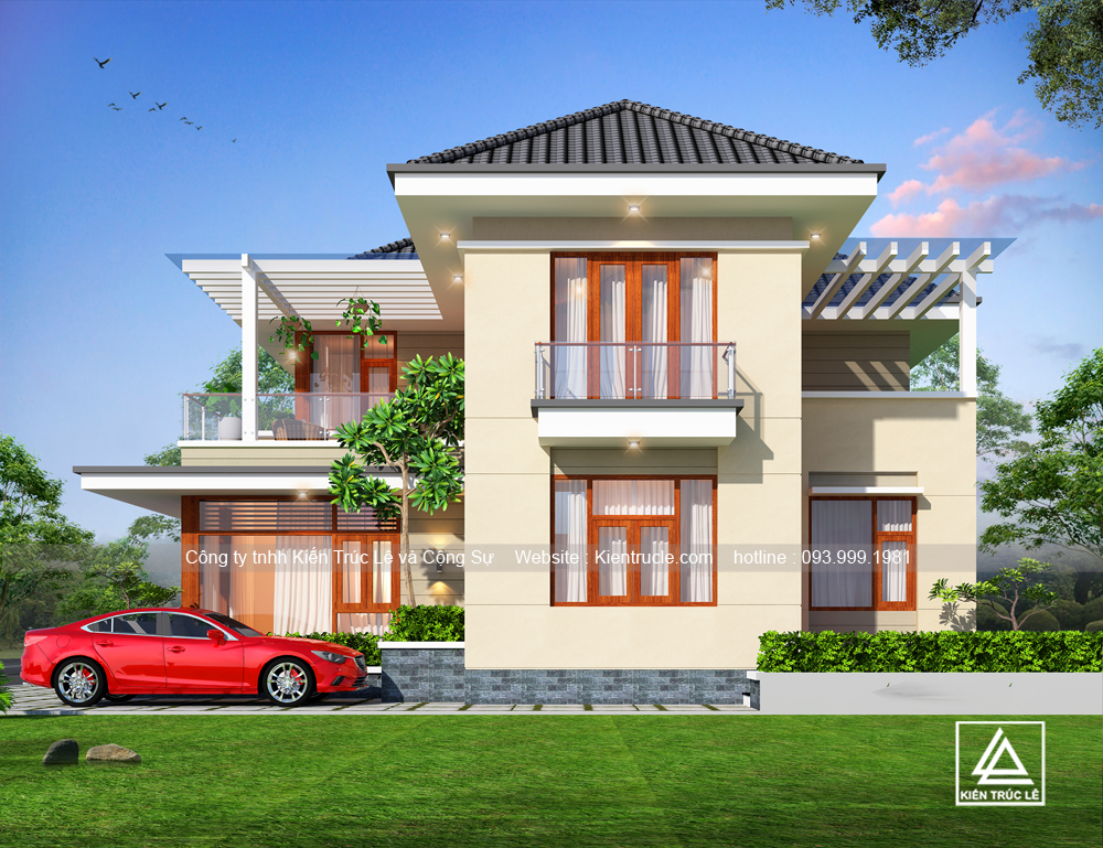 Mẫu thiết kế nhà đẹp có 5 phòng ngủ