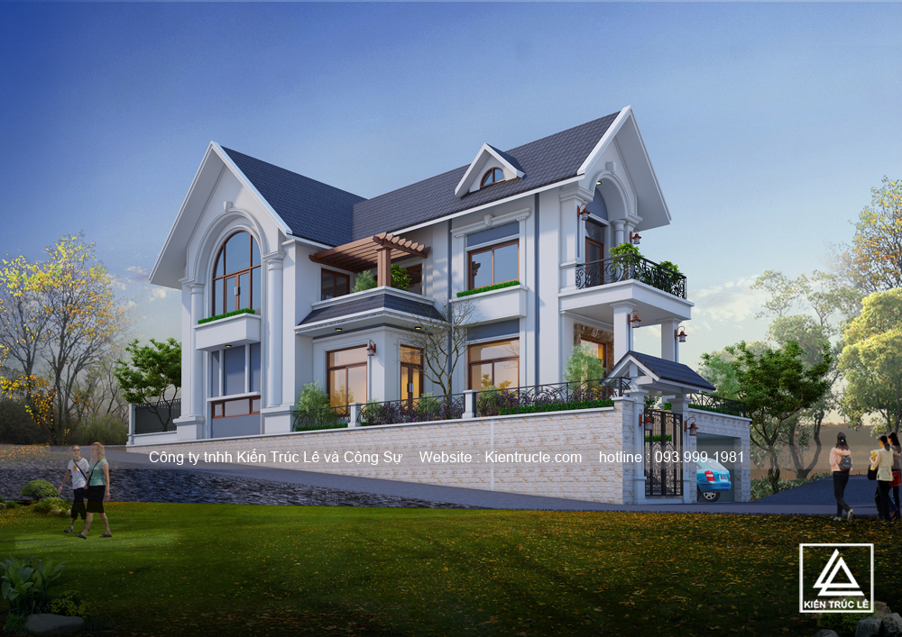 Mẫu thiết kế nhà sườn đồi có tầng hầm nổi