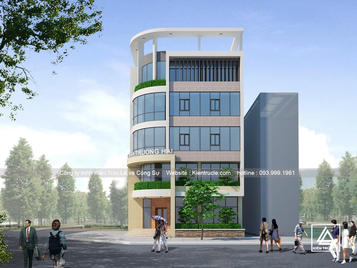 Mẫu tòa nhà văn phòng 5 tầng đẹp