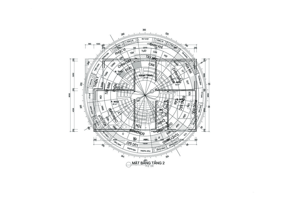 Bố trí phong thủy tầng 2 nhà 2 tầng mái thái ở nông thôn đẹp