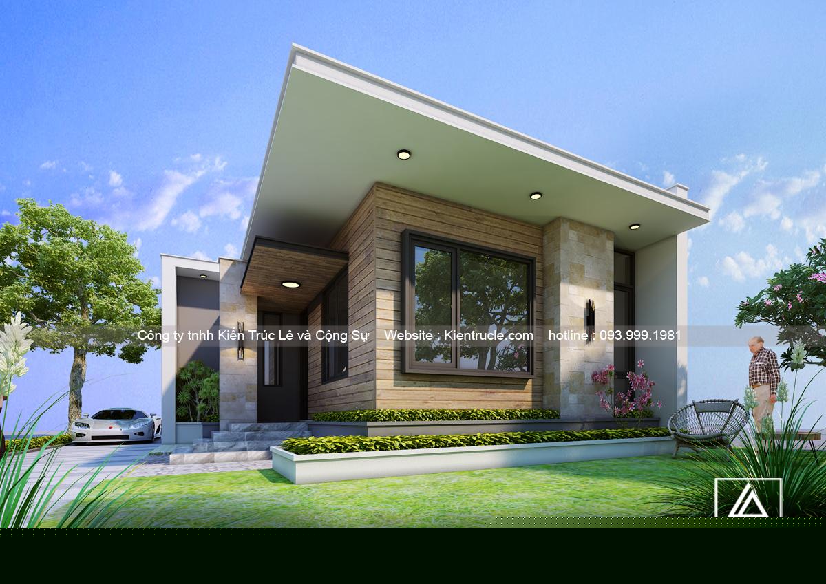 nhà 1 tầng 3 phòng ngủ