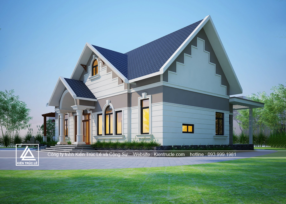 Nhà 1 tầng mái thái đẹp