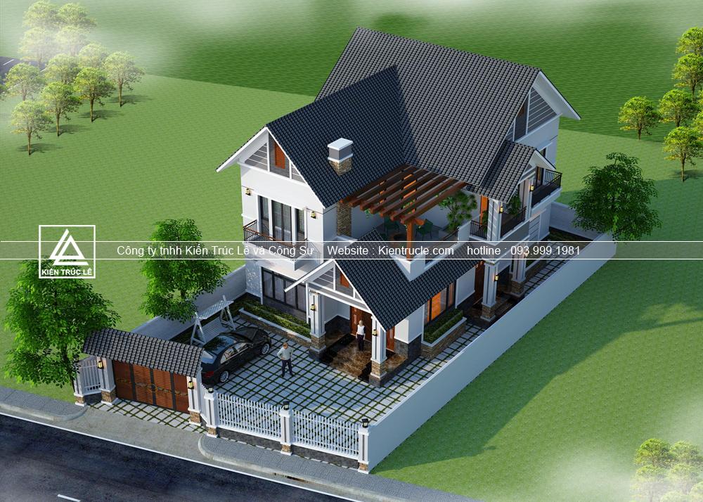 Nhà 2 tầng 9x15m đẹp