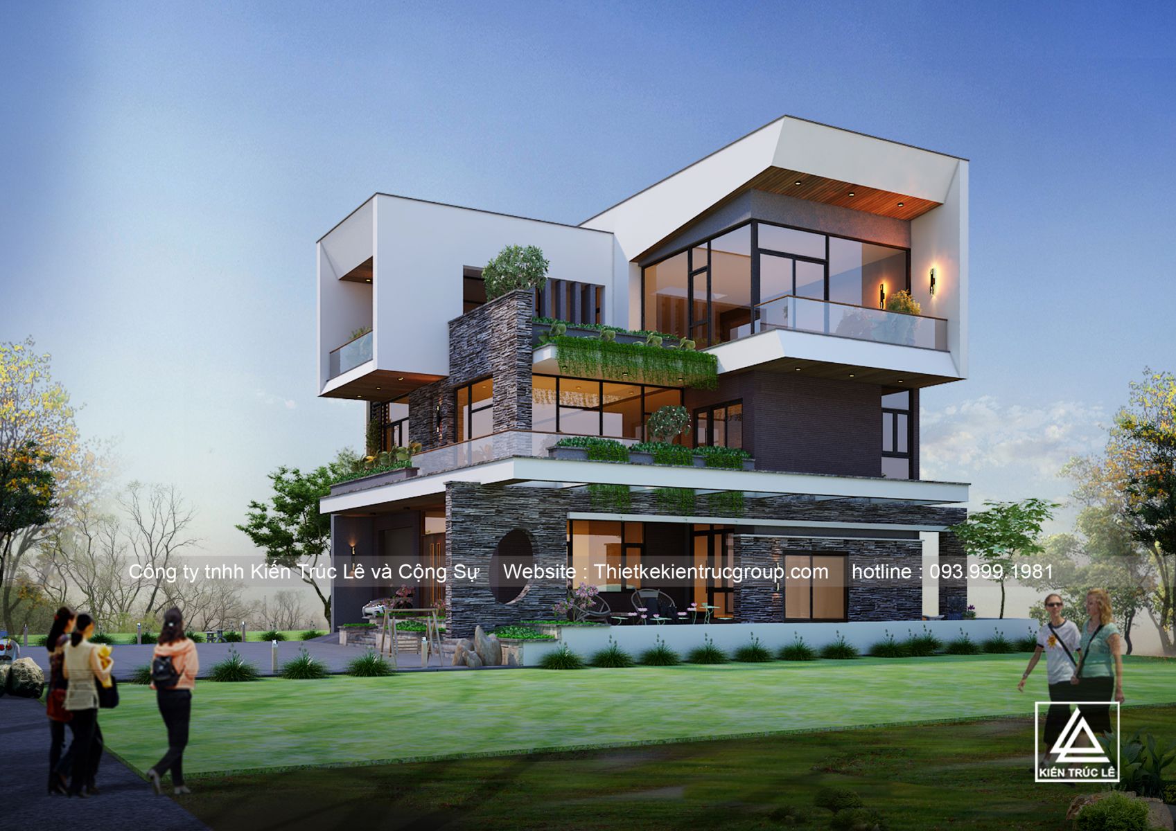 Nhà 3 tầng 5 phòng ngủ đẹp