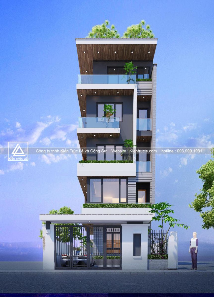 Nhà 5 tầng hiện đại đẹp