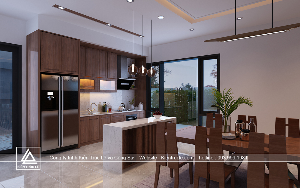 Mẫu nhà bếp đẹp hiện đại cho biệt thự