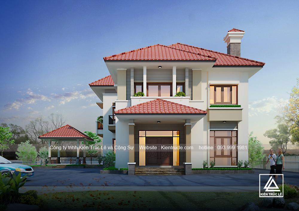 Nhà biệt thự 2 tầng đẹp hiện đại