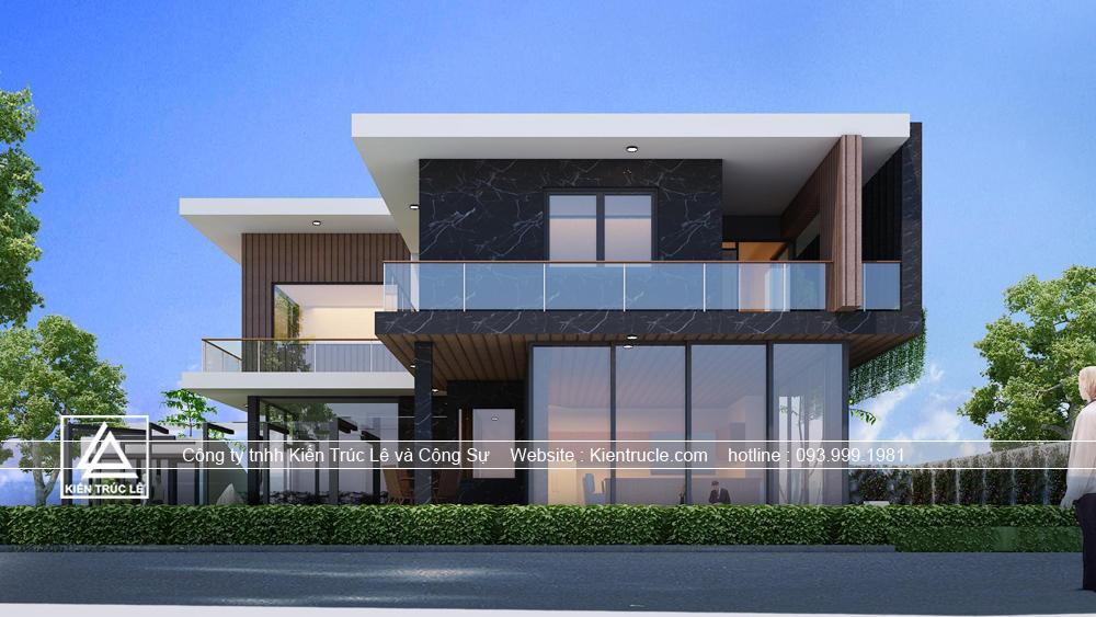 Nhà biệt thự 2 tầng mái bằng