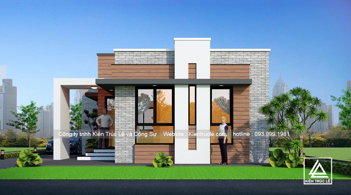 Nhà biệt thự hiện đại 1 tầng