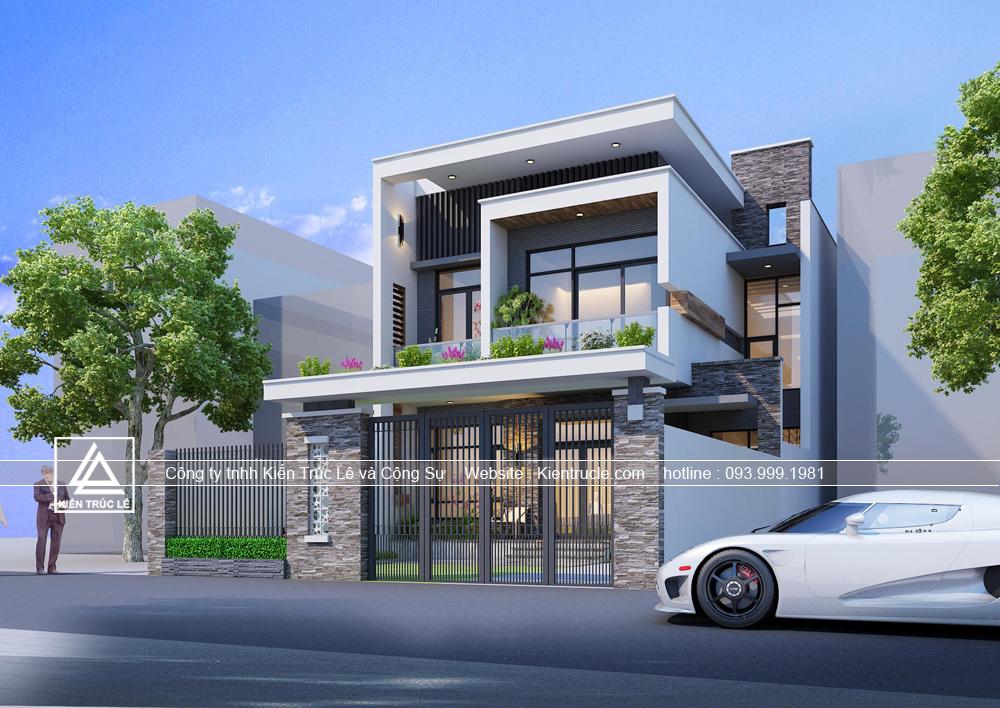Nhà biệt thự phố 2 tầng 170m2 hiện đại