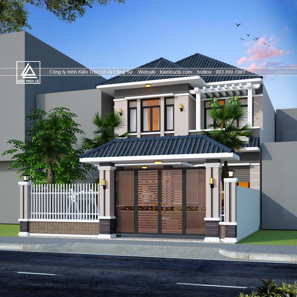 Nhà biệt thự phố 2 tầng đẹp