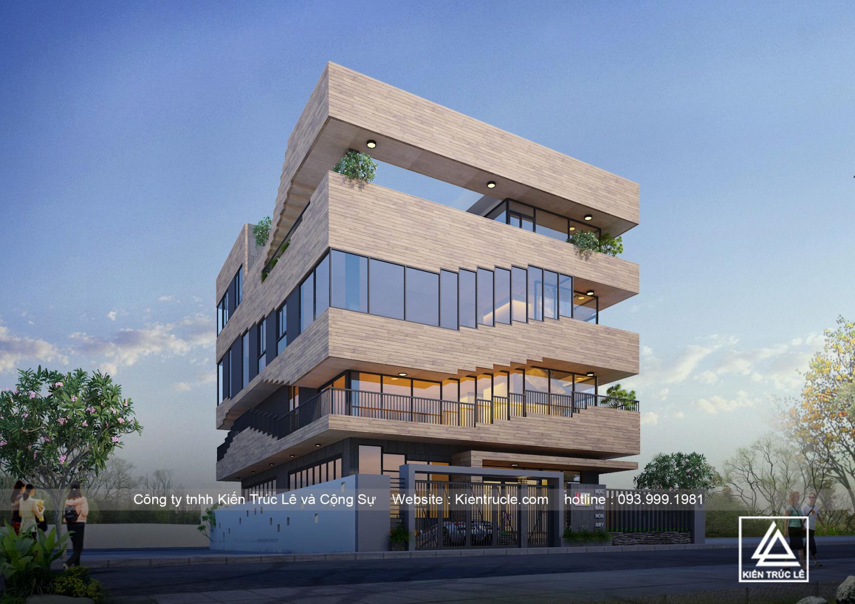 Nhà hộp 4 tầng đẹp