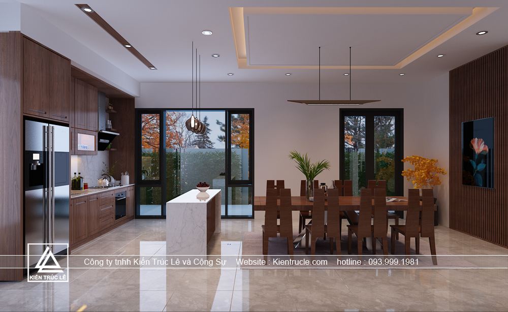 Nội thất phòng bếp biệt thự đẹp hiện đại