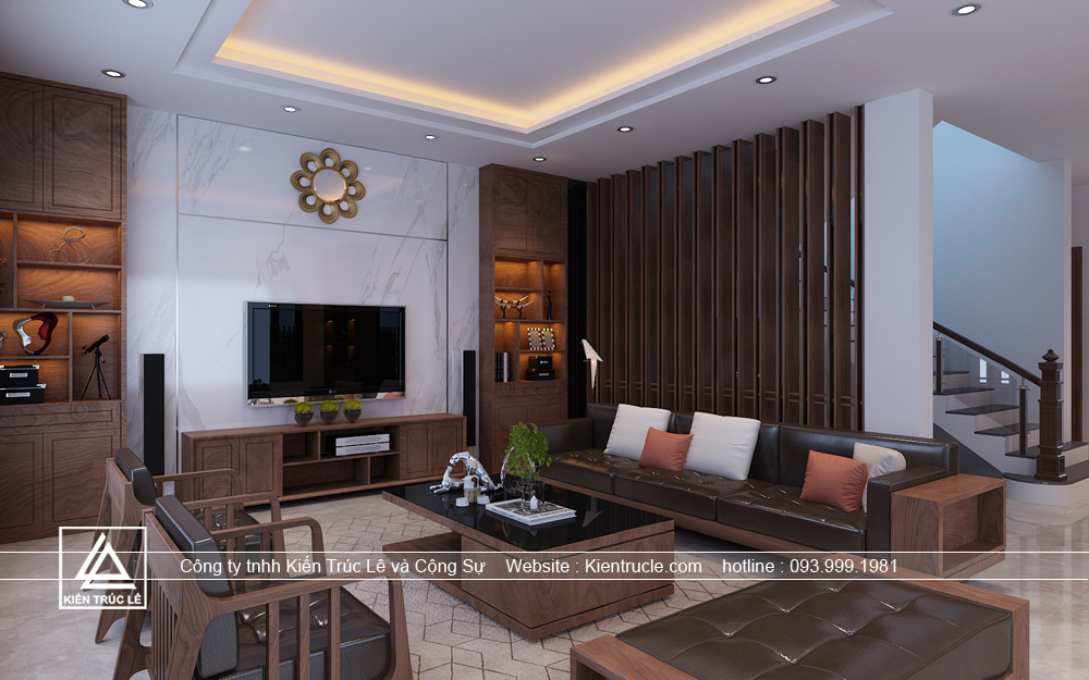 Phòng khách 35m2 đẹp