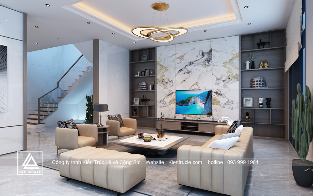 Phòng khách biệt thự hiện đại đẹp