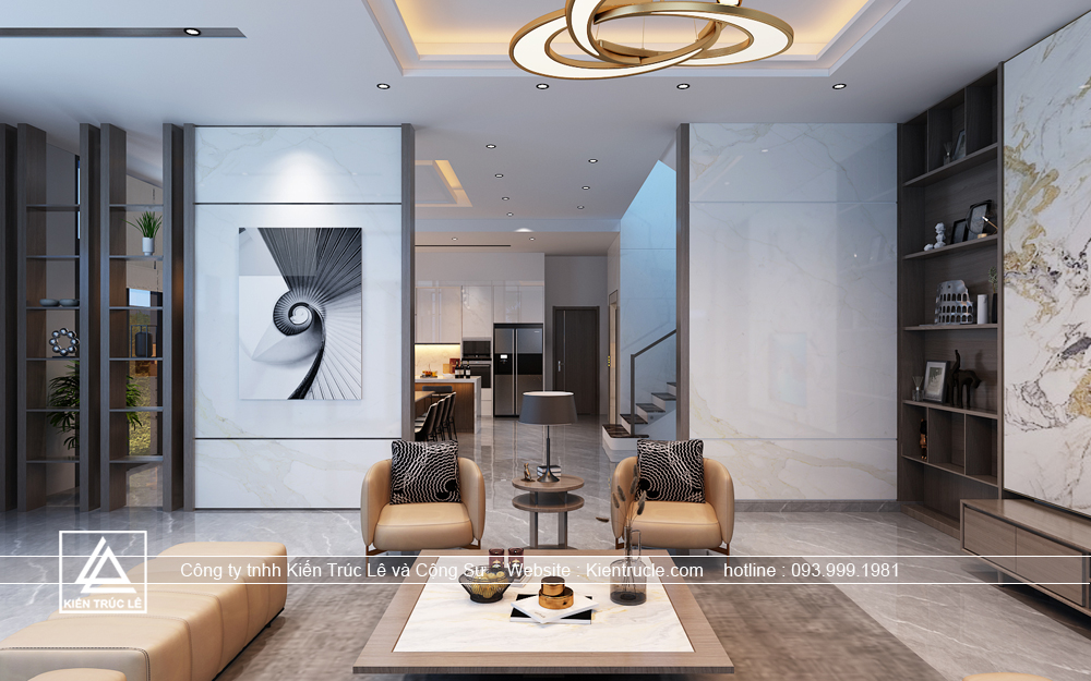 Thiết kế phòng khách đẹp hiện đại