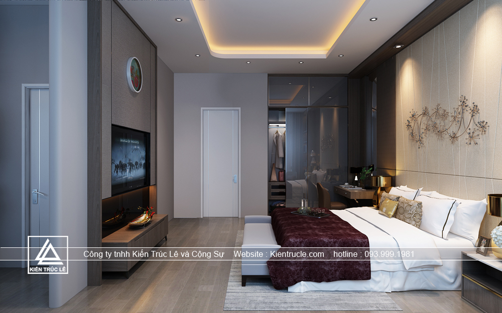 Phòng ngủ master đẹp hiện đại