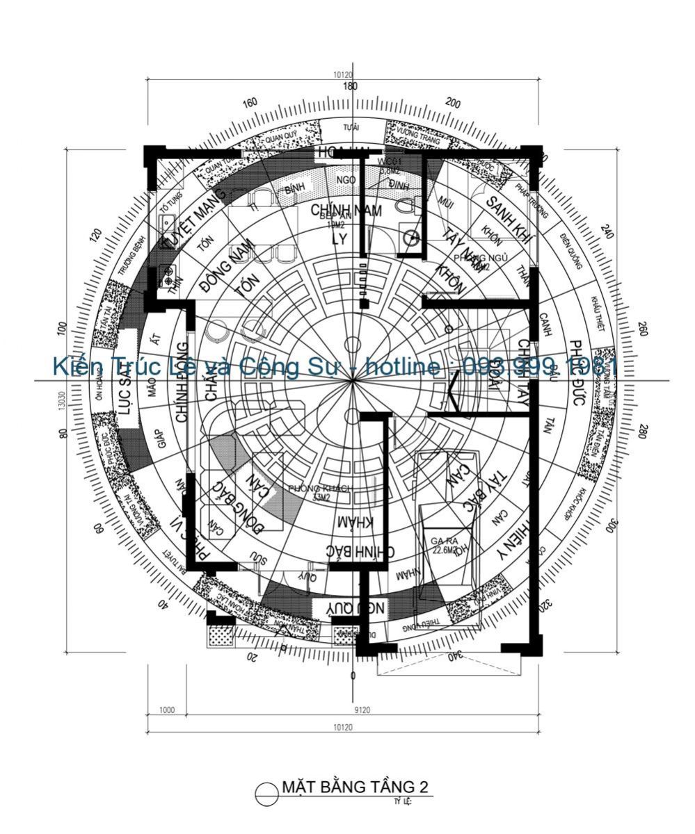 Bố trí phong thủy tầng 1 nhà 2 tầng 4 phòng ngủ đẹp