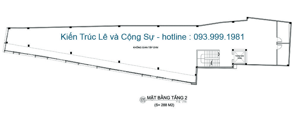 Tầng 2 kinh doanh phòng tập gym