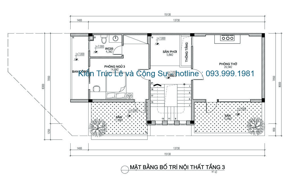 Mặt bằng tầng 3