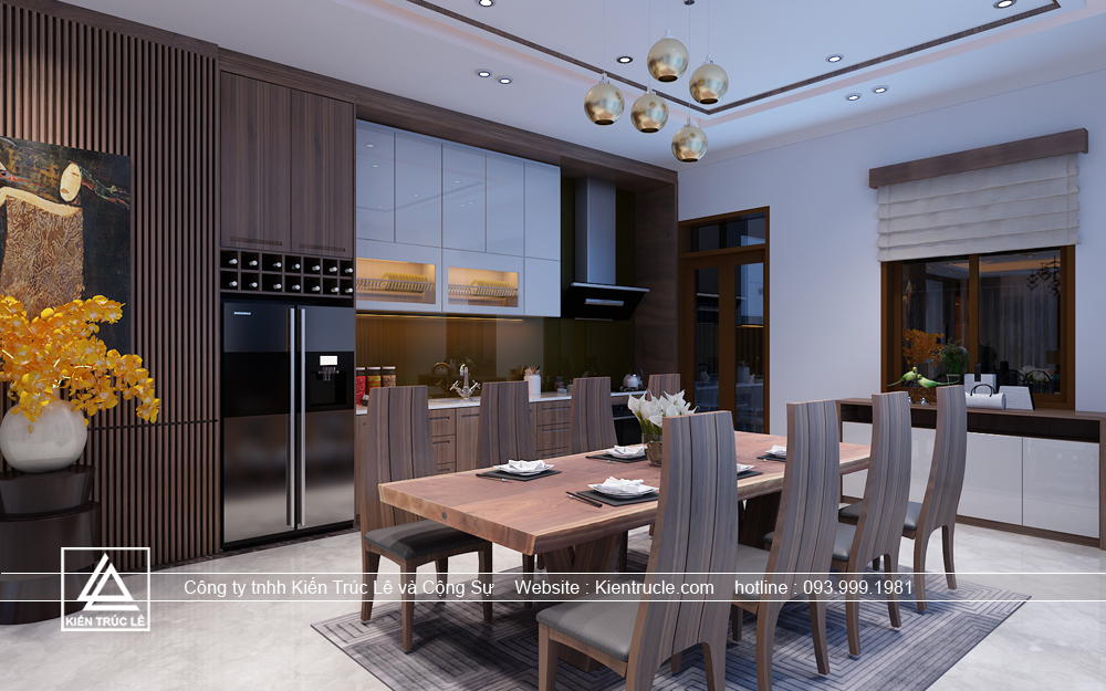 Thiết kế bếp ăn đẹp hiện đại