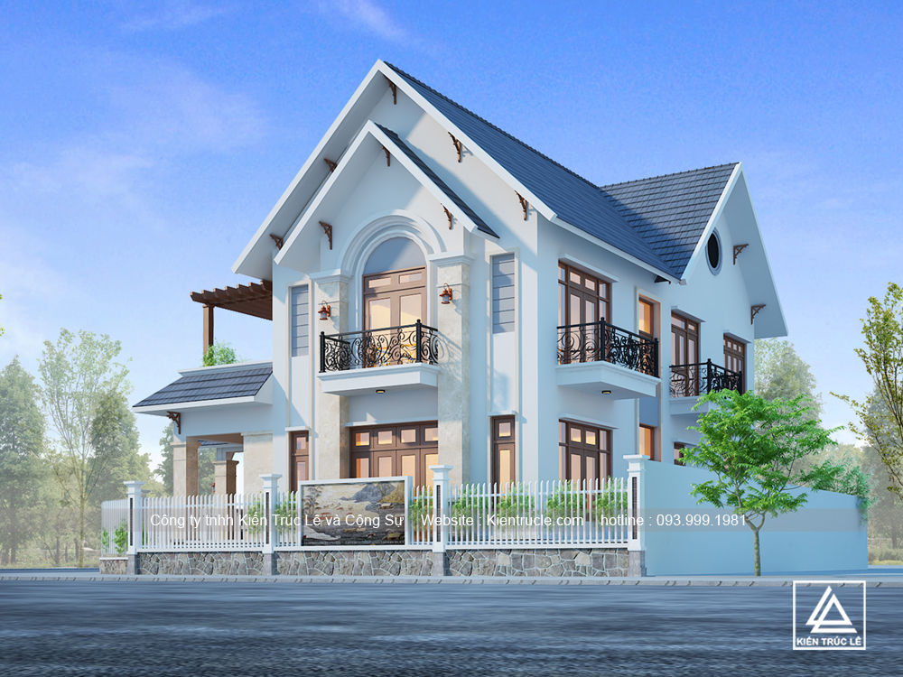 Thiế kế biệt thự 2 tầng 200m2