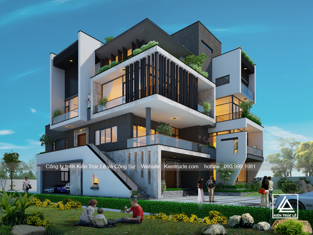 Thiết kế biệt thự 200m2 hiện đại đẹp