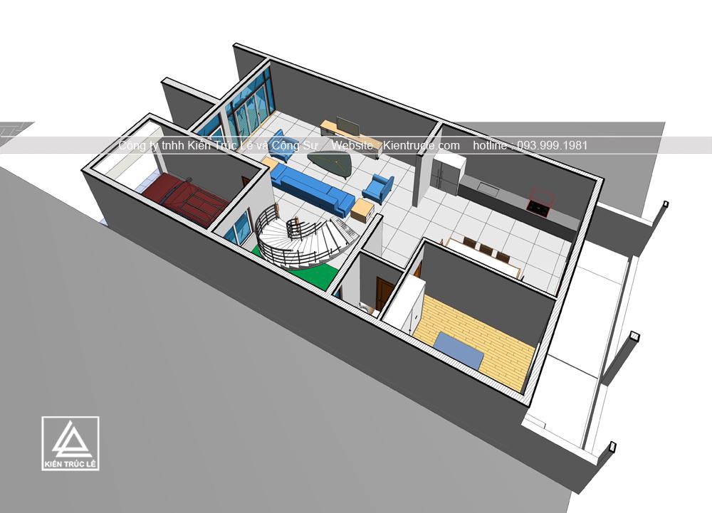 mẫu nhà 2 tầng 4 phòng ngủ 1 phòng thờ