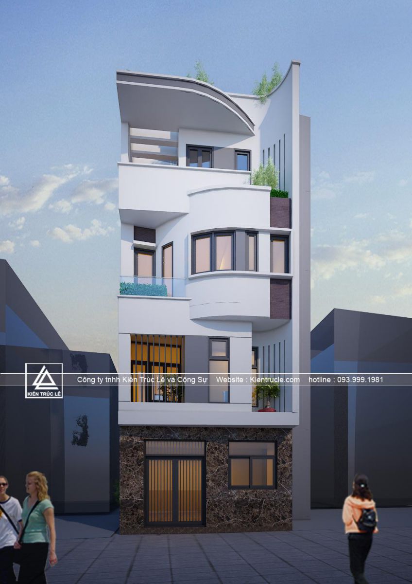 Thiết kế nhà 38m2 4 tầng 1 tum tại Hà Nội