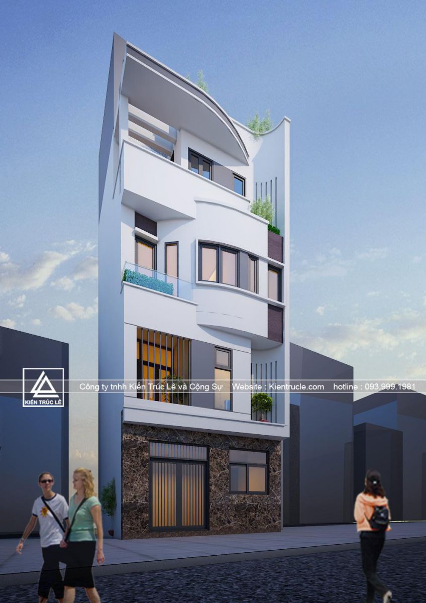 Thiết kế nhà 4 tầng 38m2 hiện đại đẹp