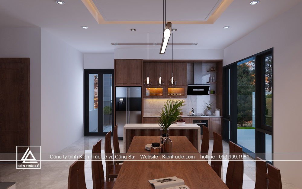 Thiết kế nhà bếp biệt thự đẹp và hiện đại