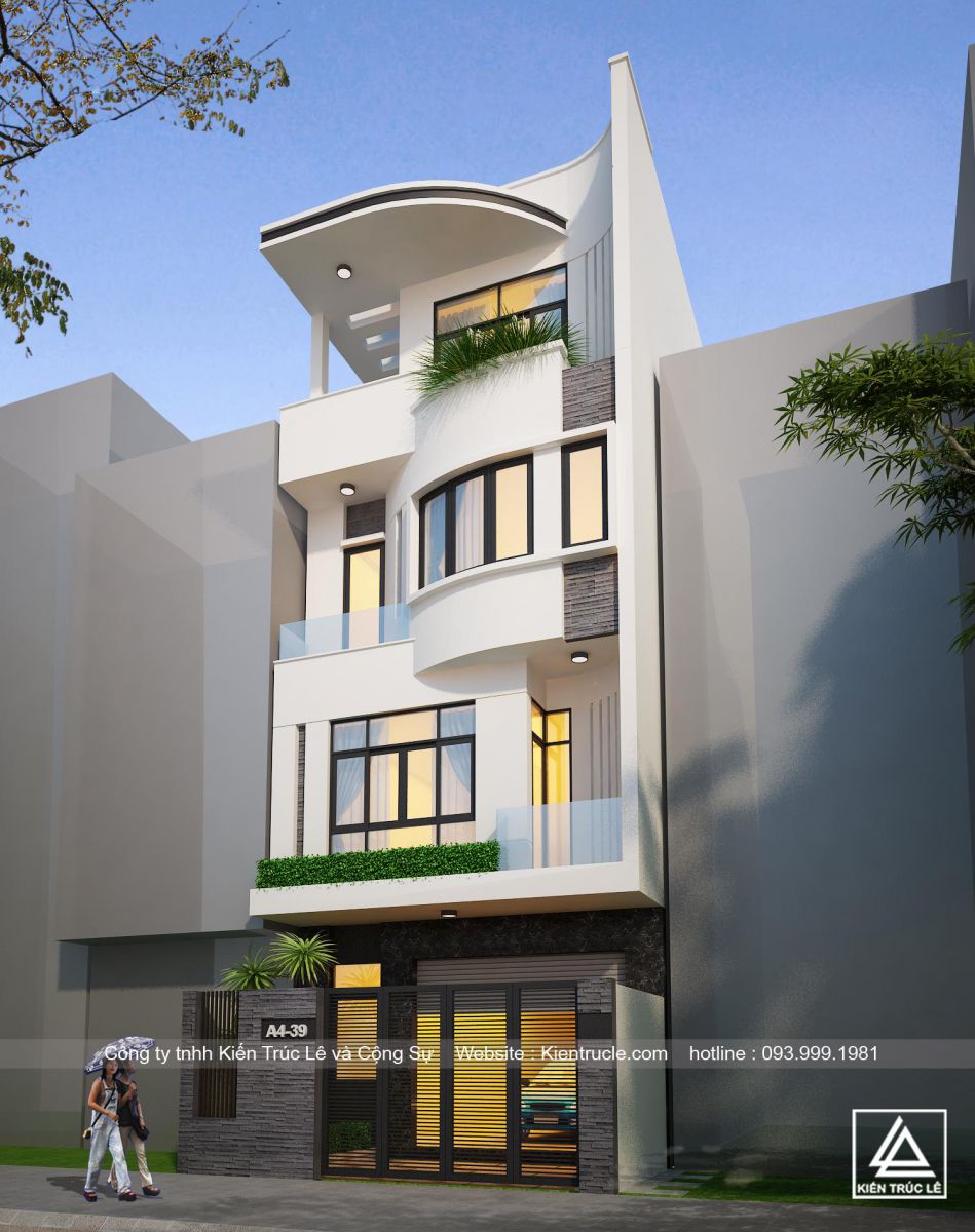 Thiết kế nhà 4 tầng kích thước 6x15m