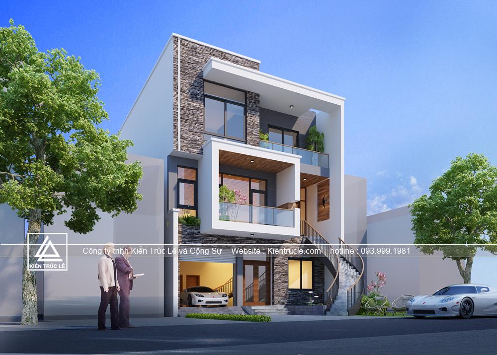 Thiết kế nhà mặt tiền 9m