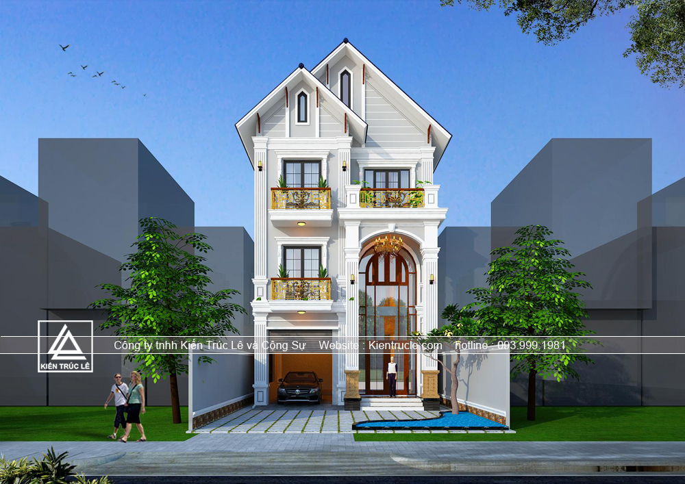 Mẫu nhà phố 3 tầng đẹp