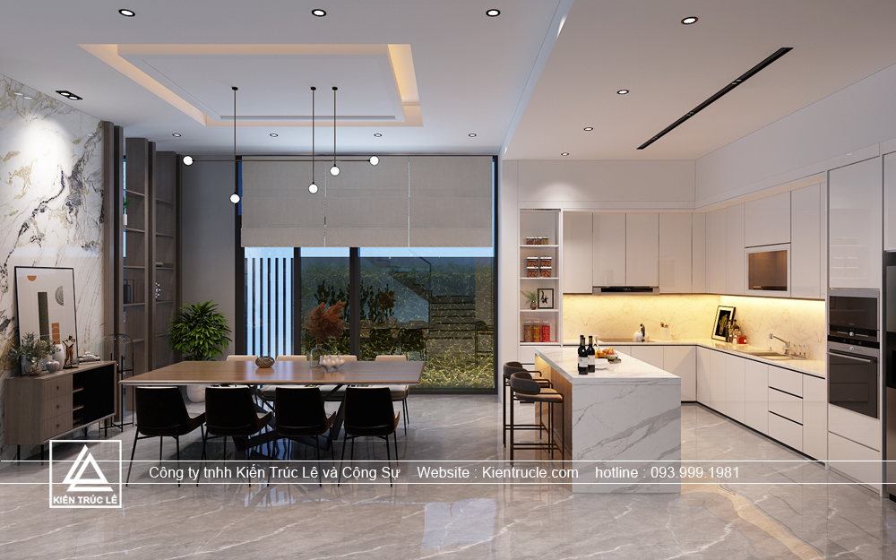 Thiết kế phòng ăn và bếp đẹp