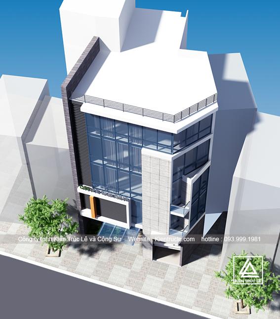 Thiết kế tòa văn phòng 5 tầng cho thuê