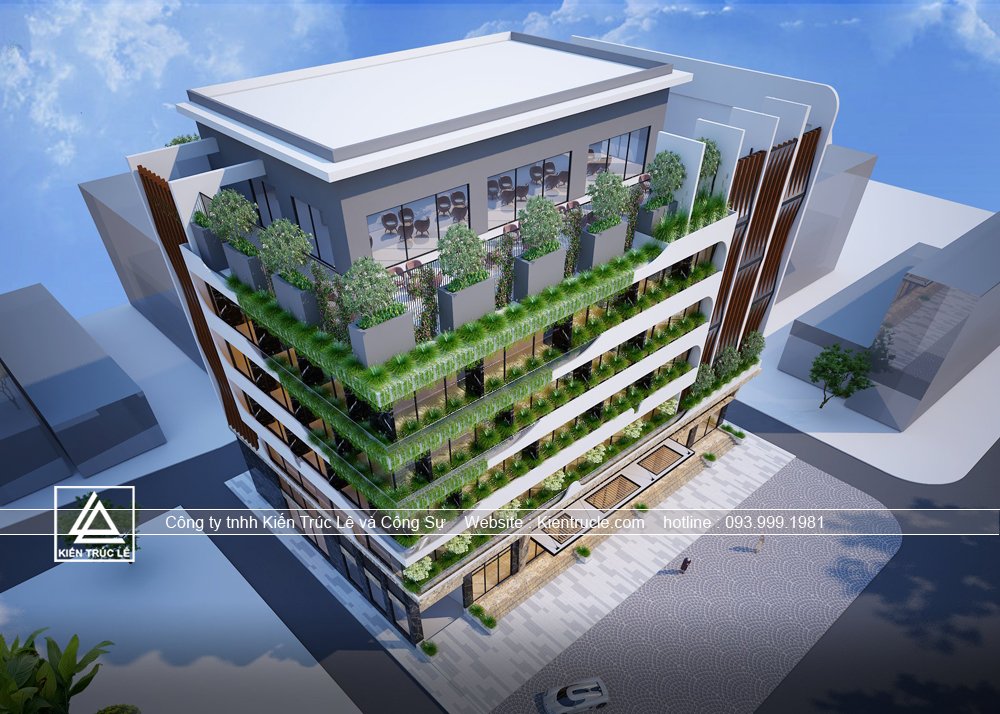 Mẫu thiết kế nhà văn phòng xanh