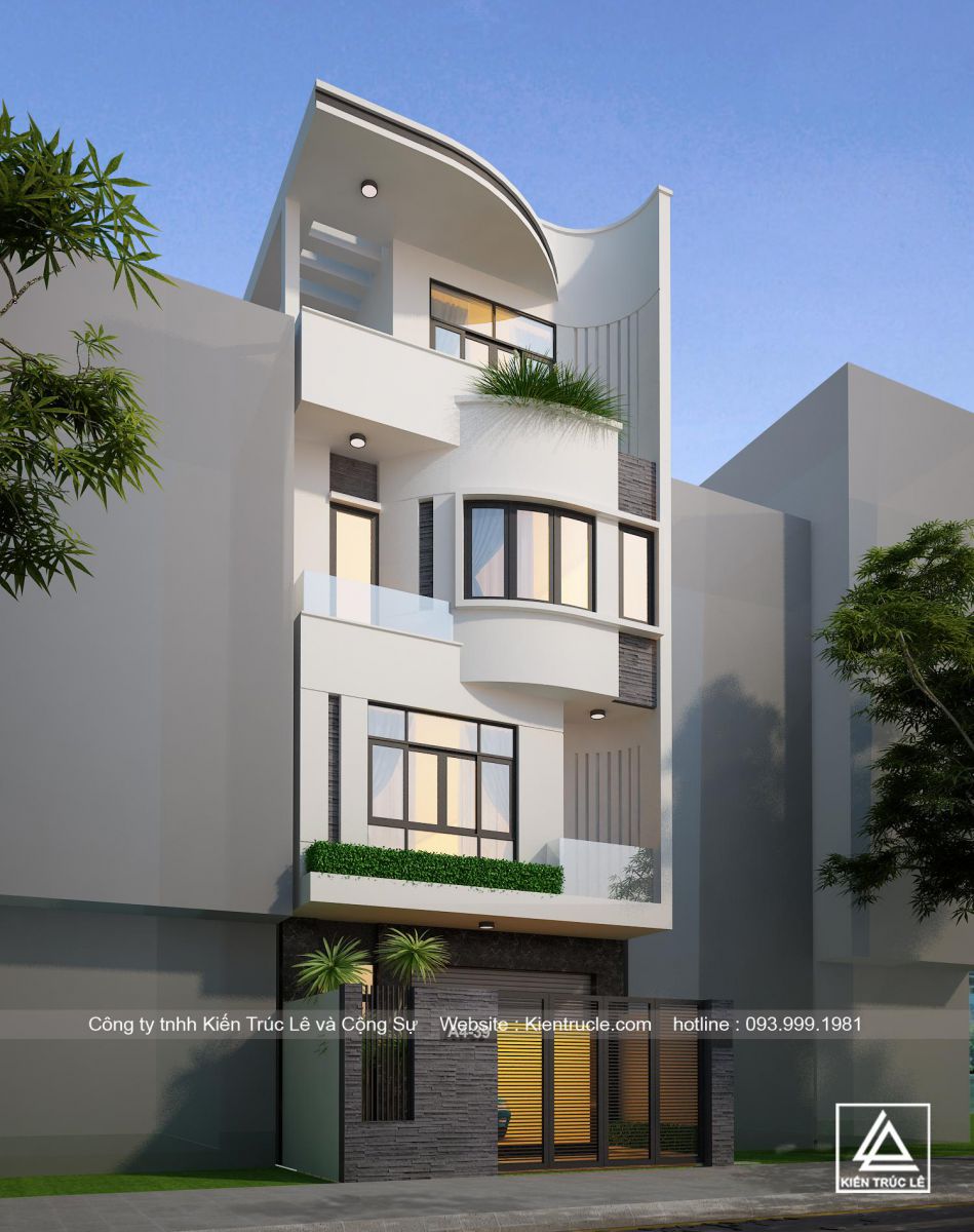 Tư vấn thiết kế nhà lô phố 4 tầng đẹp