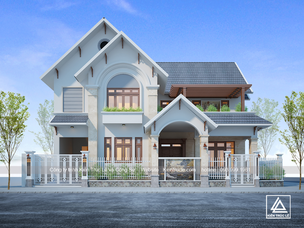 Xây nhà 2 tầng 200m2 đẹp