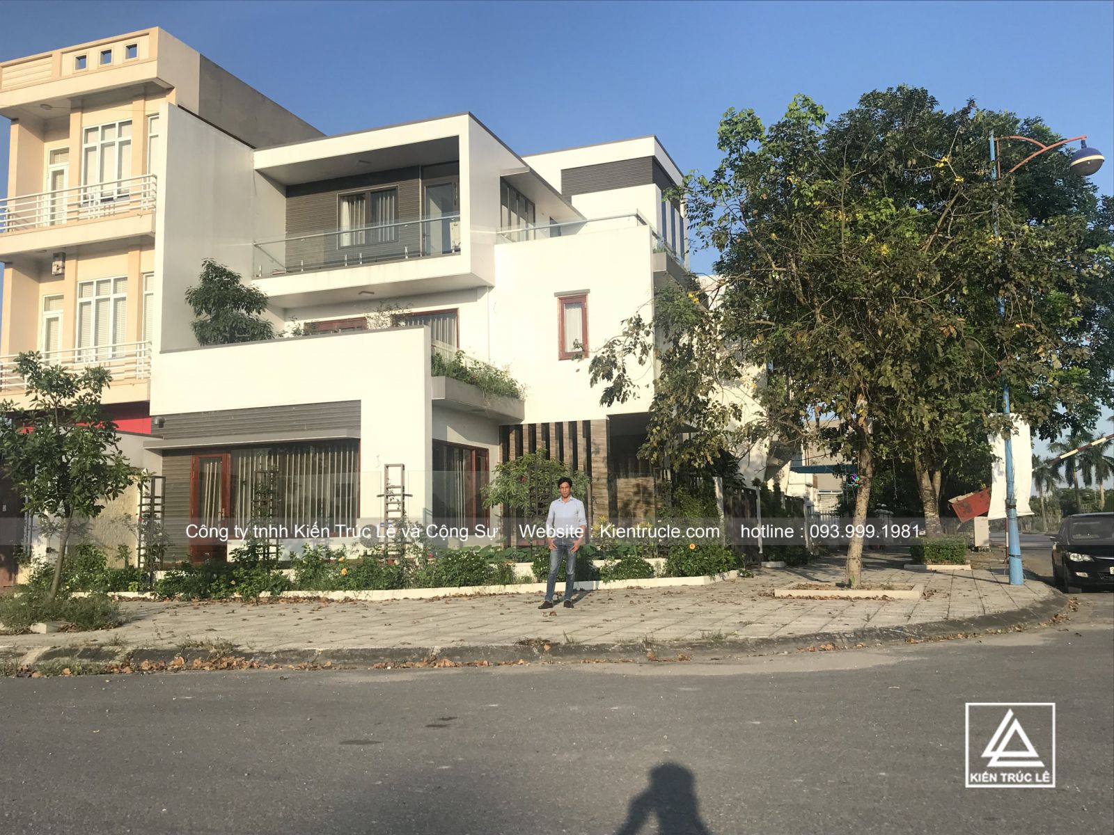 Mẫu nhà 3 tầng mái bằng đẹp