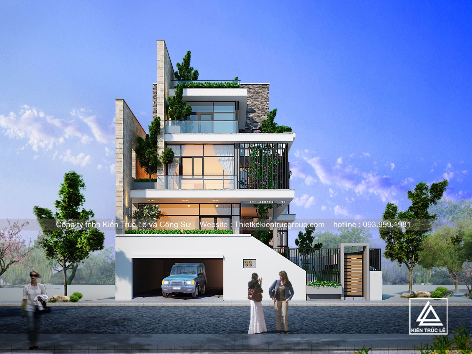 Mẫu nhà 4 tầng hiện đại đẹp nhất