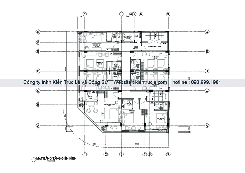 Thiết kế mặt bằng khách sạn 3 sao